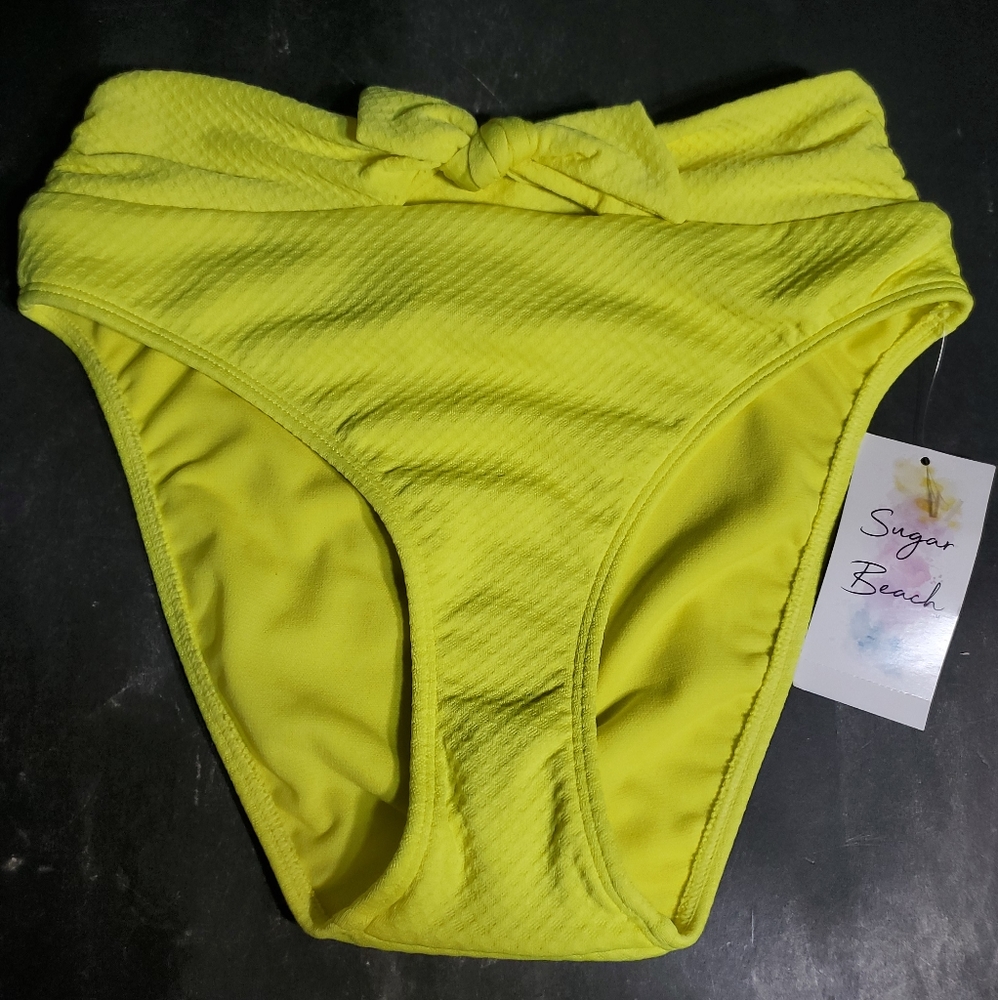 JcPenny Sugar Beach Lemon Yellow Swimwear Bottom